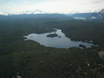 Fish Lake from the air photo by Doug Funk